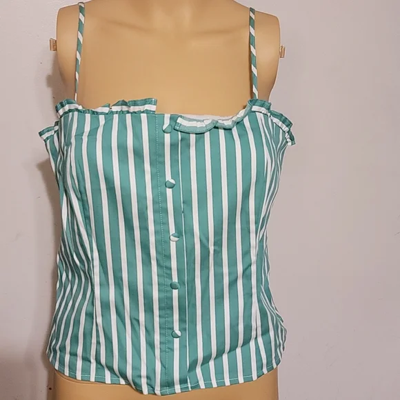 NWT Gianni Bini summer emerald green top large - Picture 1 of 7